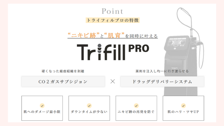 ルラ美容クリニックのトライフィルプロの特徴