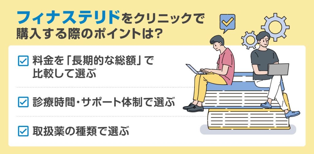 フィナステリドを購入するオンラインクリニックの選び方